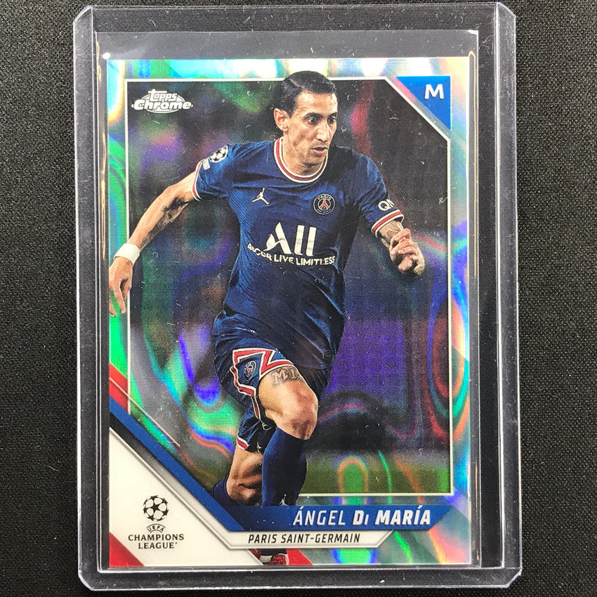 2021-22 Topps Chrome UEFA UCL ANGEL DI MARIA Aqua Lava #19