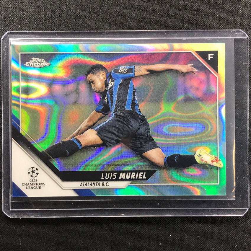 2021-22 Topps Chrome UEFA UCL LUIS MURIEL Aqua Lava #20