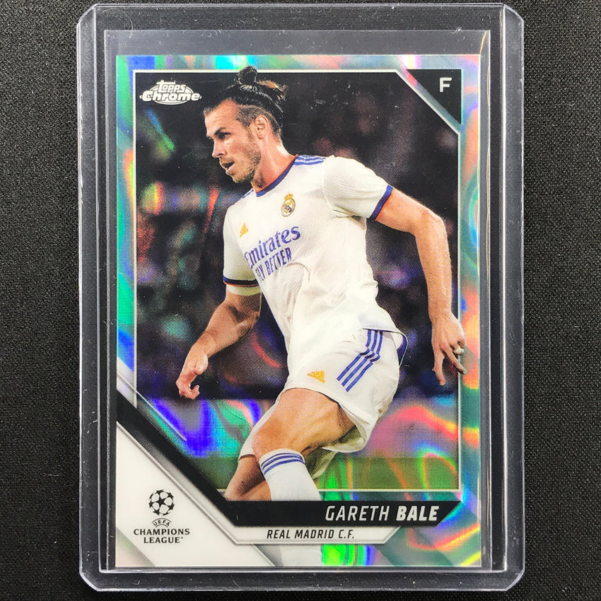 2021-22 Topps Chrome Uefa Ucl Gareth Bale Aqua Lava No 28