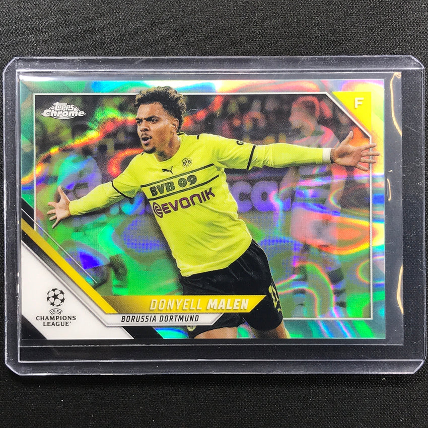 2021-22 Topps Chrome UEFA UCL DONYELL MALEN Aqua Lava #34