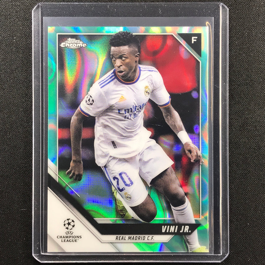 2021-22 Topps Chrome Uefa Ucl Vini Jr. Aqua Lava No 63