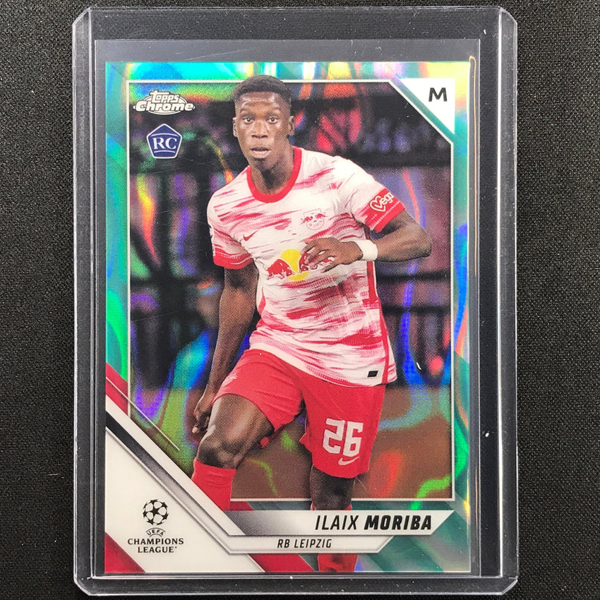 2021-22 Topps Chrome UEFA UCL ILAIX MORIBA Rookie Aqua Lava #95