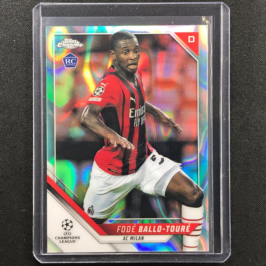2021-22 Topps Chrome UEFA UCL FODE BALLO-TOURE Rookie Aqua Lava #98