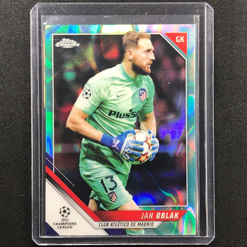 2021-22 Topps Chrome UEFA UCL JAN OBLAK Aqua Lava #134