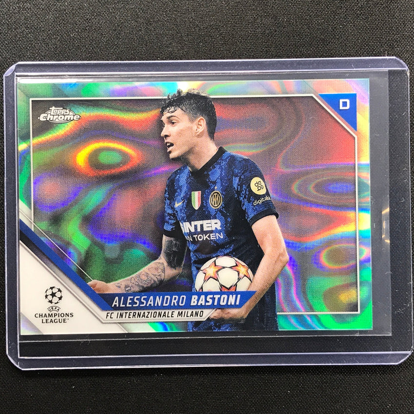 2021-22 Topps Chrome UEFA UCL ALESSANDRO BASTONI Aqua Lava #167