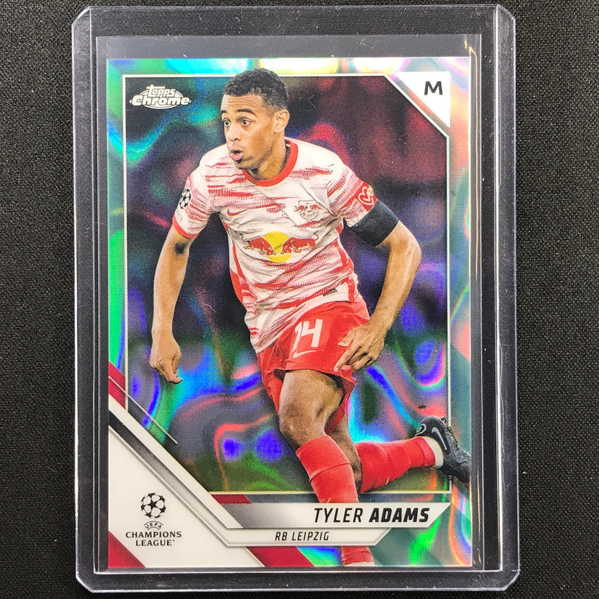 2021-22 Topps Chrome UEFA UCL TYLER ADAMS Aqua Lava #186