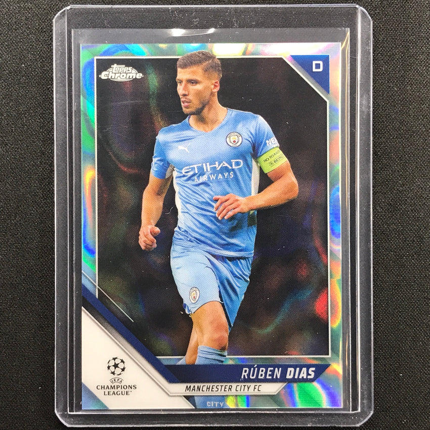 2021-22 Topps Chrome UEFA UCL RUBEN DIAS Aqua Lava #196