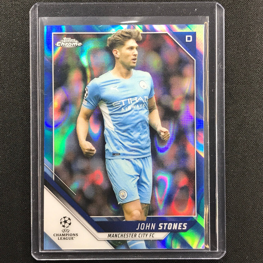 2021-22 Topps Chrome Uefa Ucl John Stones Blue Lava Sp No 24