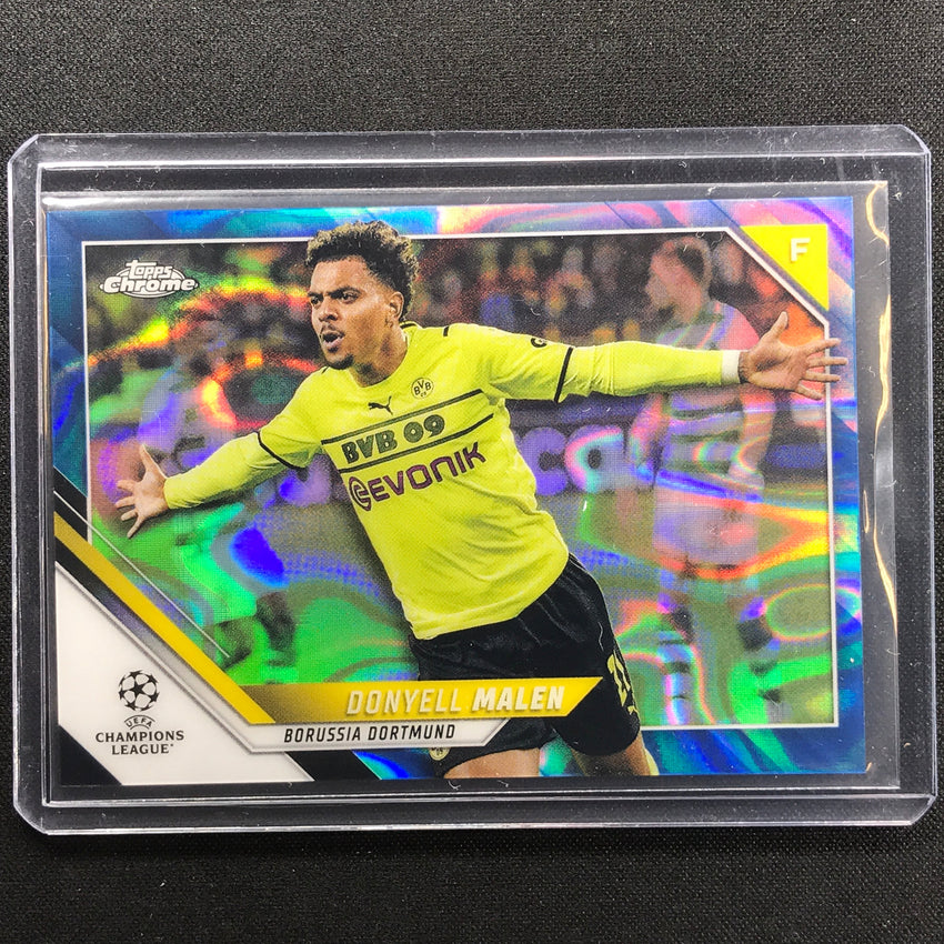 2021-22 Topps Chrome Uefa Ucl Donyell Malen Blue Lava Sp No 34