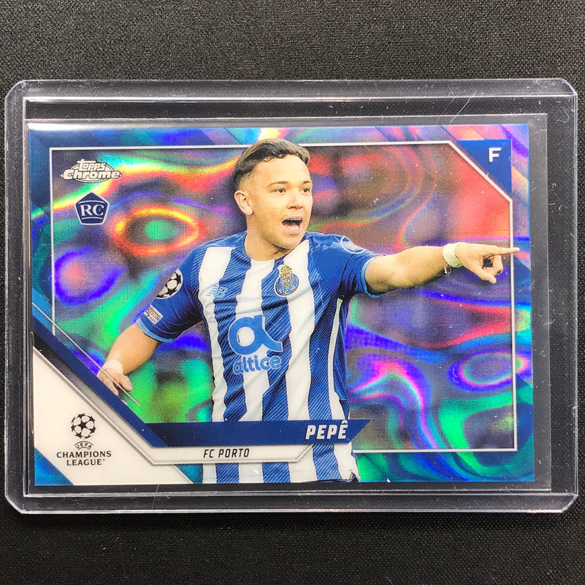 2021-22 Topps Chrome UEFA UCL PEPE Rookie Blue Lava SP #52