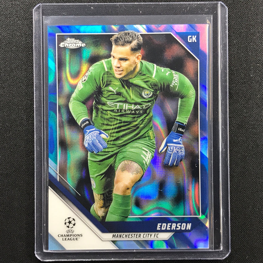 2021-22 Topps Chrome UEFA UCL EDERSON Blue Lava SP #76