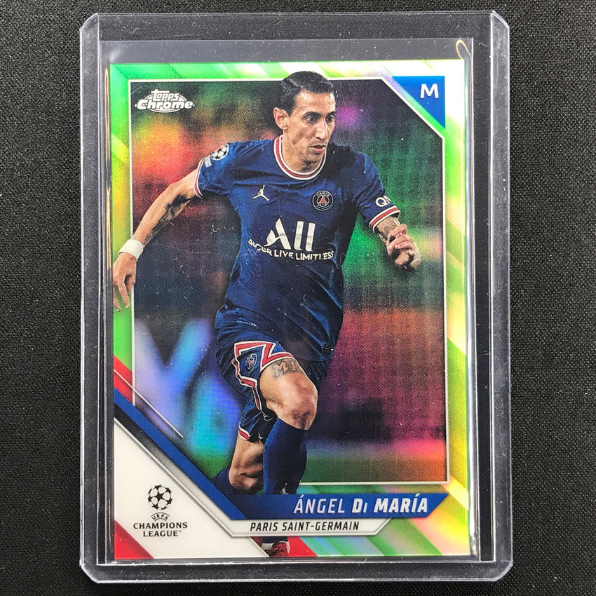 2021-22 Topps Chrome Uefa Ucl Angel Di Maria Neon Green 24/99