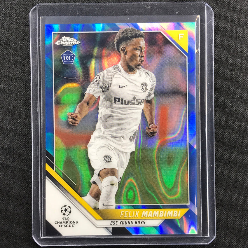 2021-22 Topps Chrome UEFA UCL FELIX MAMBIMBI Rookie Blue Lava SP #104