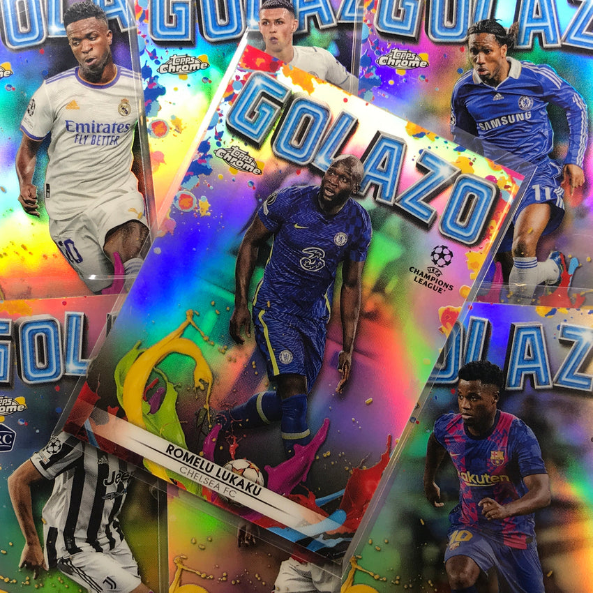 2021-22 Topps Chrome UEFA UCL ROMELU LUKAKU Golazo Refractor #7