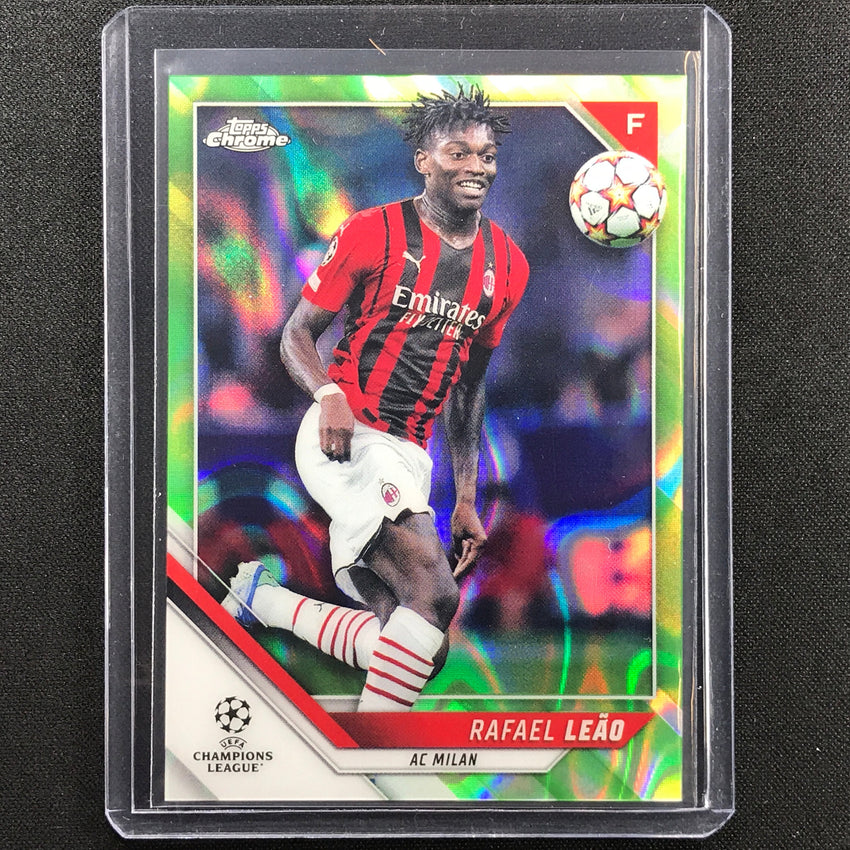2021-22 Topps Chrome UEFA UCL RAFAEL LEAO Neon Green Lava SP #37