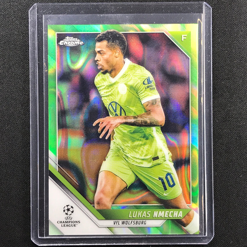 2021-22 Topps Chrome UEFA UCL LUKAS NMECHA Neon Green Lava SP #66