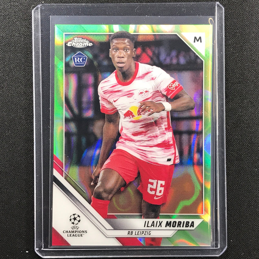 2021-22 Topps Chrome UEFA UCL ILAIX MORIBA Rookie Neon Green Lava SP #95