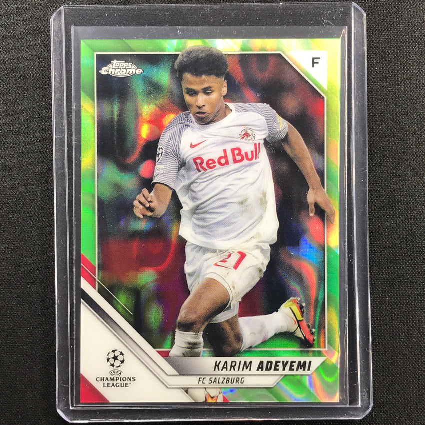 2021-22 Topps Chrome UEFA UCL KARIM ADEYEMI Neon Green Lava SP #145