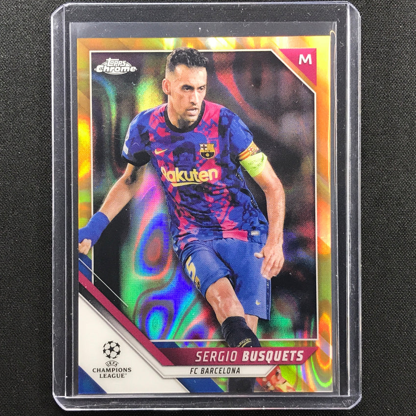 2021-22 Topps Chrome UEFA UCL SERGIO BUSQUETS Gold Lava SSP #42