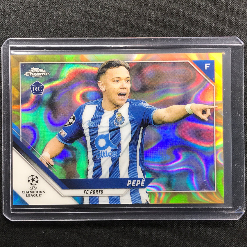 2021-22 Topps Chrome UEFA UCL PEPE Rookie Gold Lava SSP #52