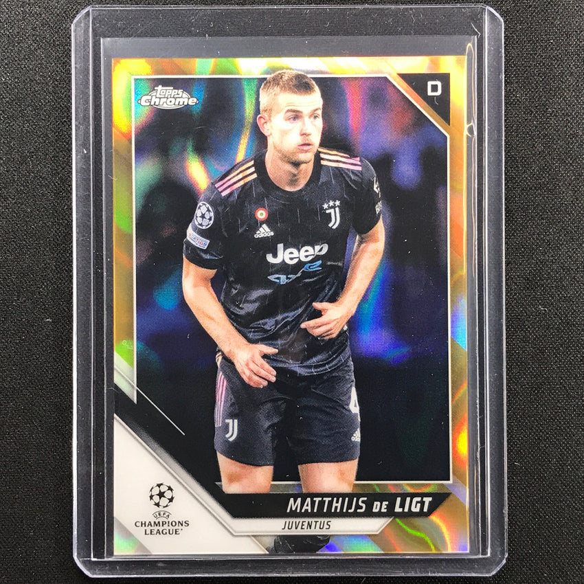2021-22 Topps Chrome UEFA UCL MATTHIJS DE LIGT Gold Lava SSP #61