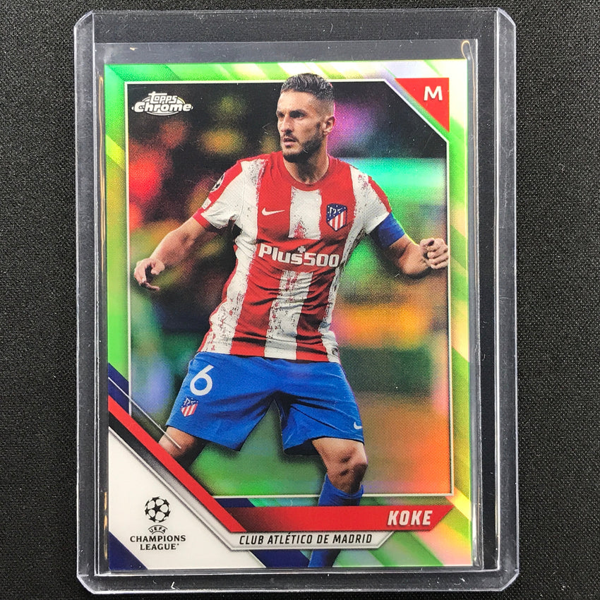 2021-22 Topps Chrome Uefa Ucl Koke Neon Green 65/99