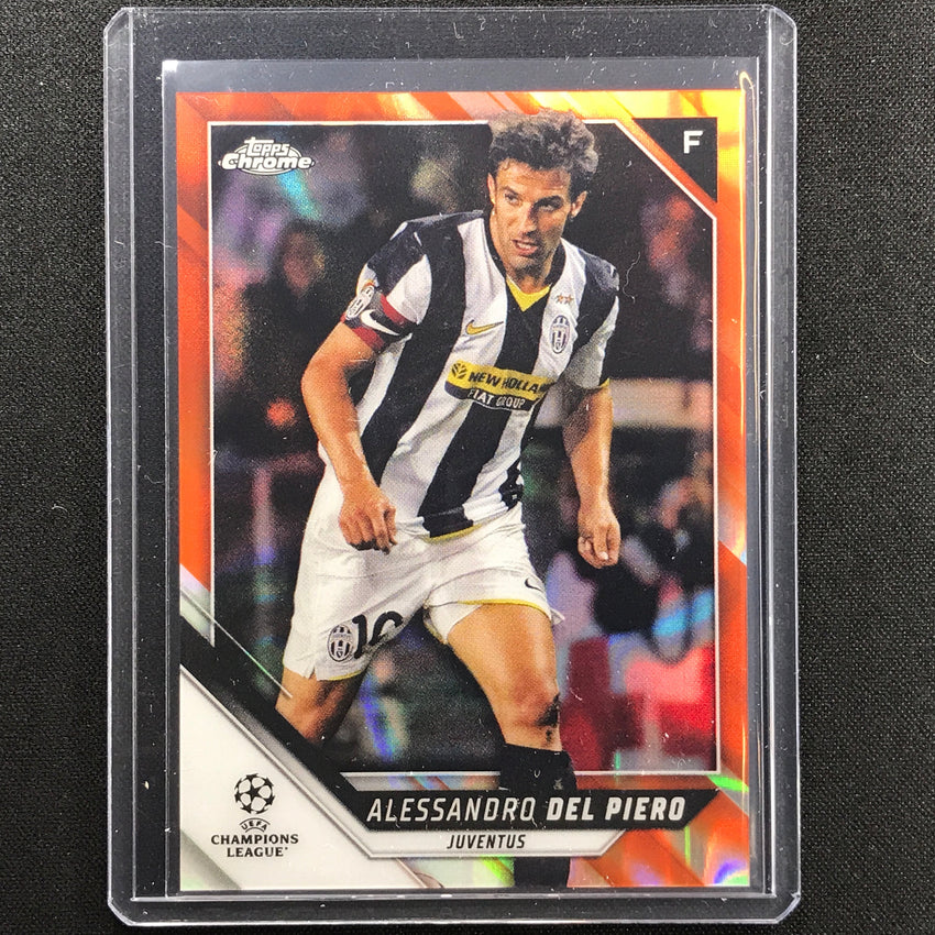 2021-22 Topps Chrome UEFA UCL ALESSANDRO DEL PIERO Legend Orange Lava SSP #2