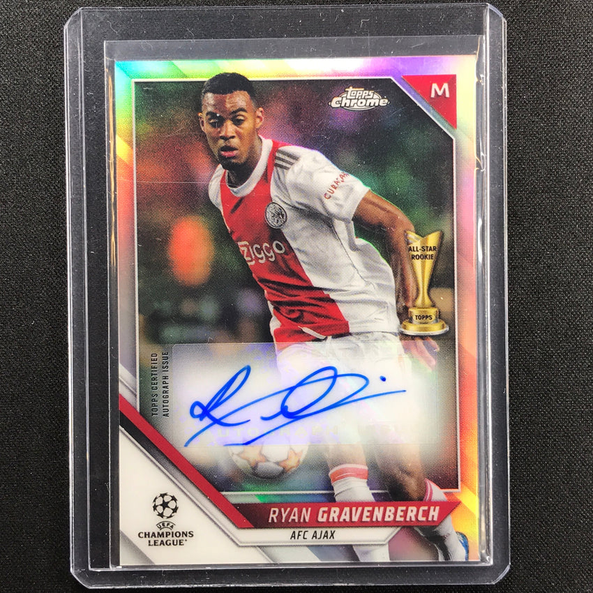 2021-22 Topps Chrome Uefa Ucl Ryan Gravenberch Chrome Auto Refractor No Rg