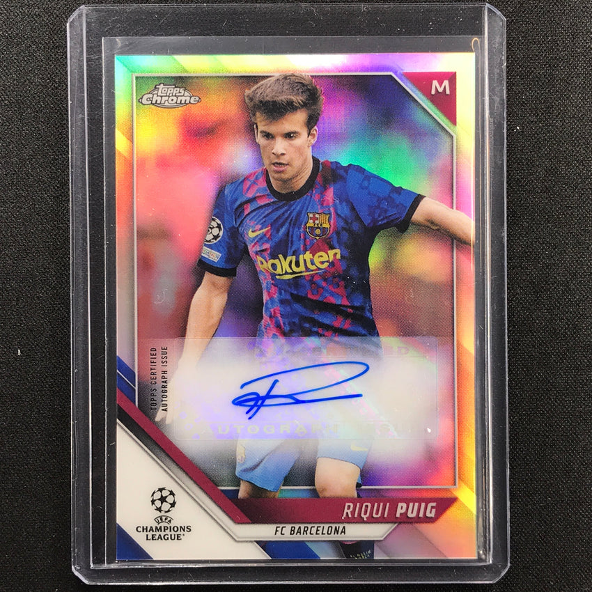 2021-22 Topps Chrome UEFA UCL RIQUI PUIG Chrome Auto Refractor #RP
