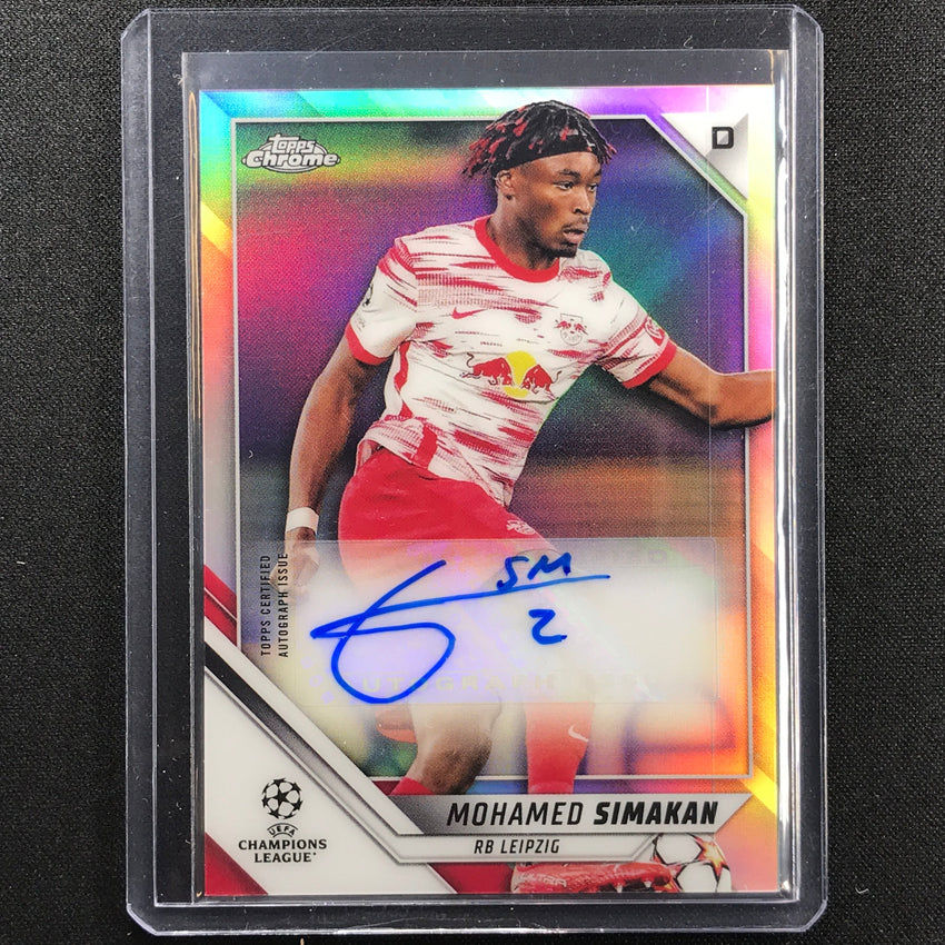 2021-22 Topps Chrome UEFA UCL MOHAMED SIMAKAN Chrome Auto Refractor #MS
