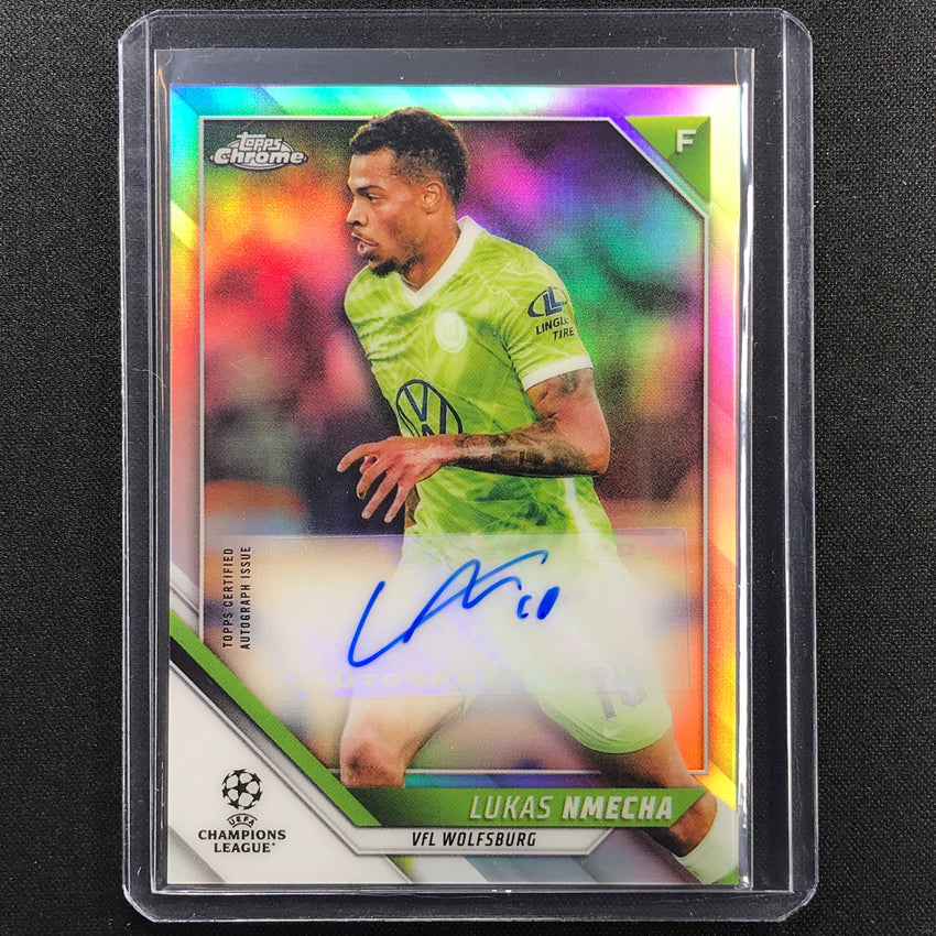 2021-22 Topps Chrome UEFA UCL LUKAS NMECHA Chrome Auto Refractor #LN