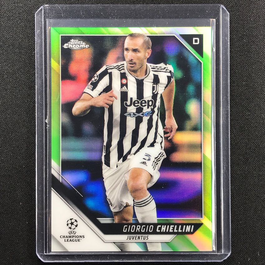2021-22 Topps Chrome Uefa Ucl Giorgio Chiellini Neon Green 91/99