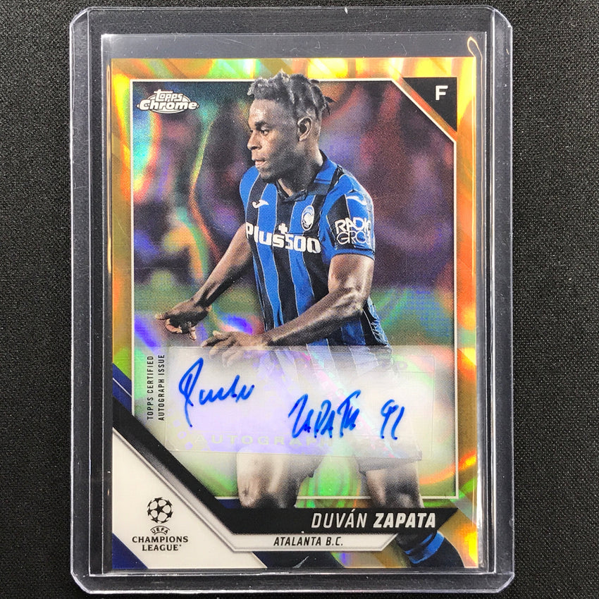 2021-22 Topps Chrome UEFA UCL DUVAN ZAPATA Auto Gold Lava SSP #DZ