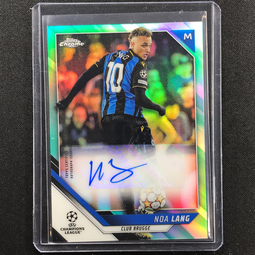 2021-22 Topps Chrome Uefa Ucl Noa Lang Auto Aqua 166/199