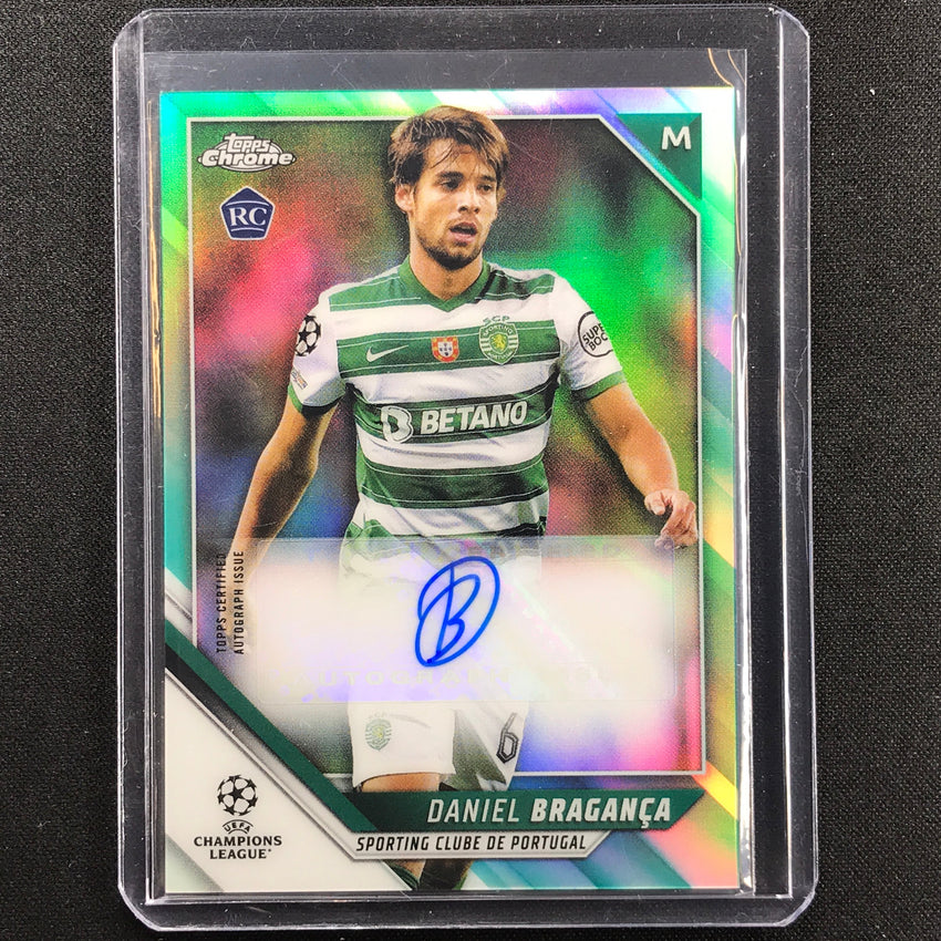 2021-22 Topps Chrome Uefa Ucl Daniel Braganca Rookie Auto Aqua 120/199