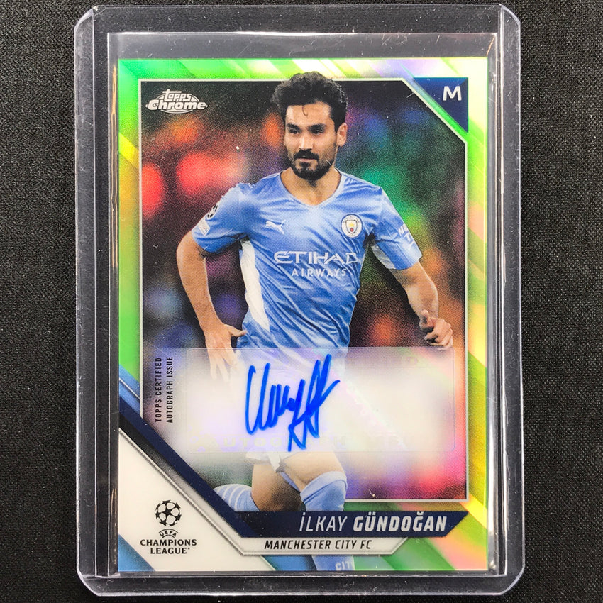 2021-22 Topps Chrome Uefa Ucl Ilkay Gundogan Auto Neon Green 59/99