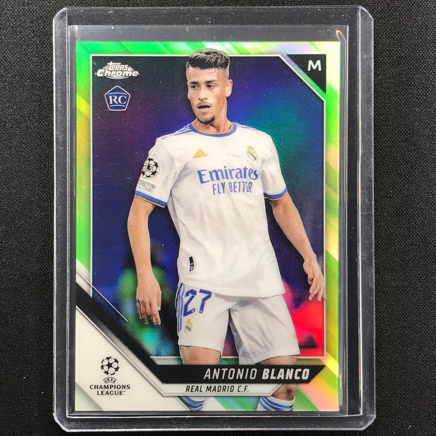 2021-22 Topps Chrome Uefa Ucl Antonio Blanco Rookie Neon Green 12/99