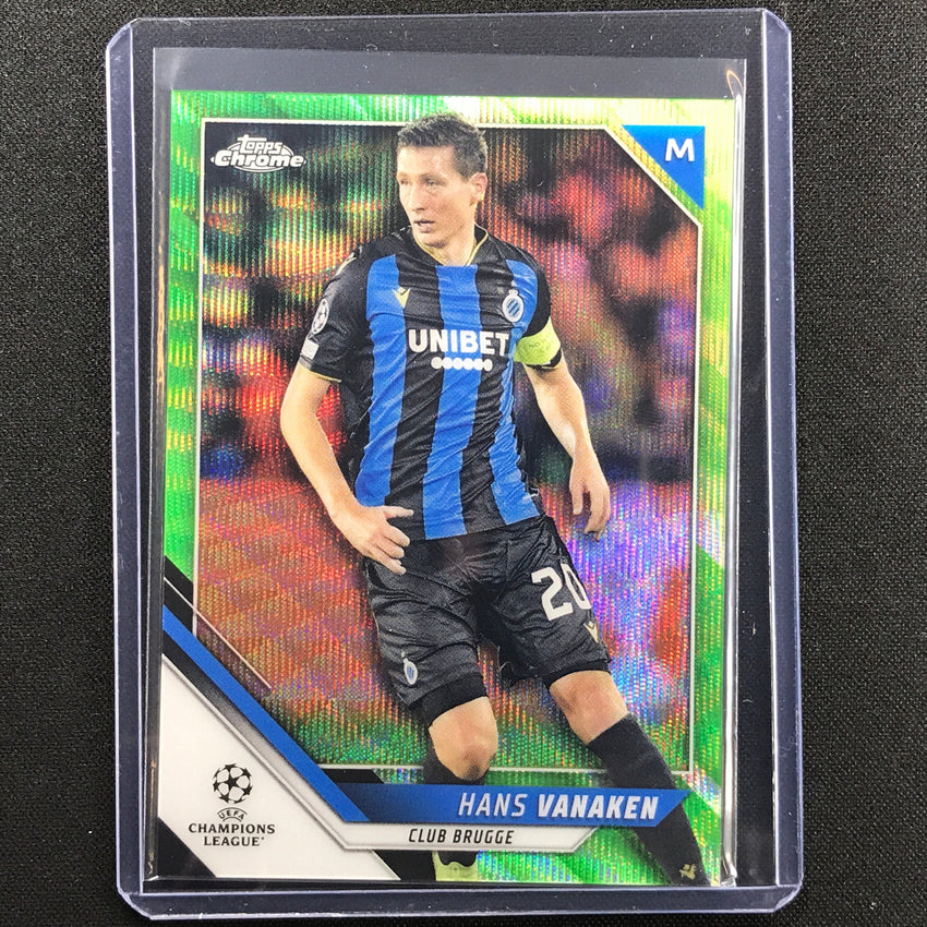 2021-22 Topps Chrome Uefa Ucl Hans Vanaken Neon Green Wave 32/99