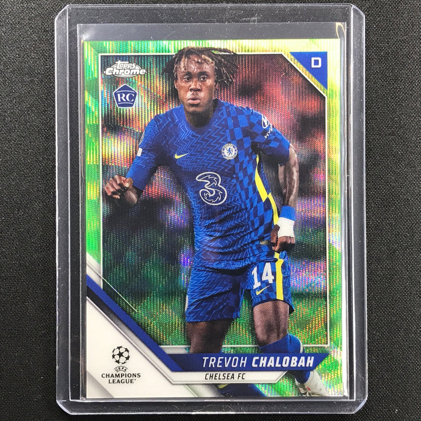 2021-22 Topps Chrome Uefa Ucl Trevoh Chalobah Rookie Neon Green Wave 42/99
