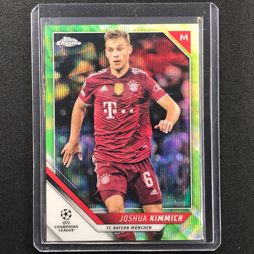 2021-22 Topps Chrome Uefa Ucl Joshua Kimmich Neon Green Wave 84/99