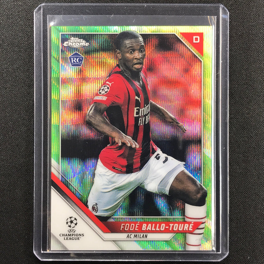 2021-22 Topps Chrome Uefa Ucl Fode Ballo-toure Rookie Neon Green Wave 4/99