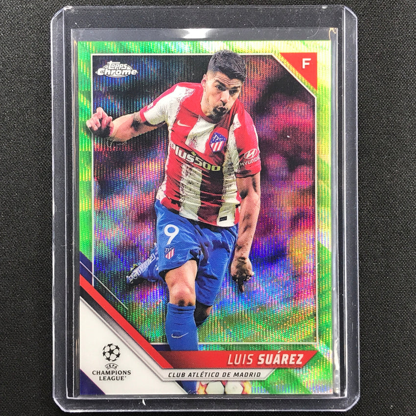 2021-22 Topps Chrome Uefa Ucl Luis Suarez Neon Green Wave 50/99
