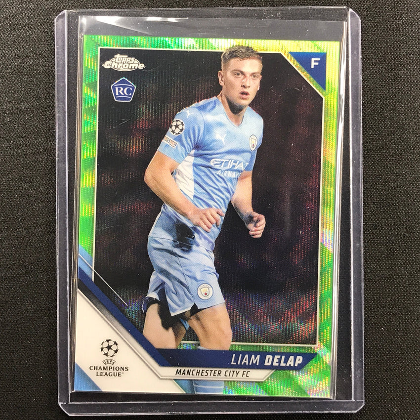 2021-22 Topps Chrome Uefa Ucl Liam Delap Rookie Neon Green Wave 85/99