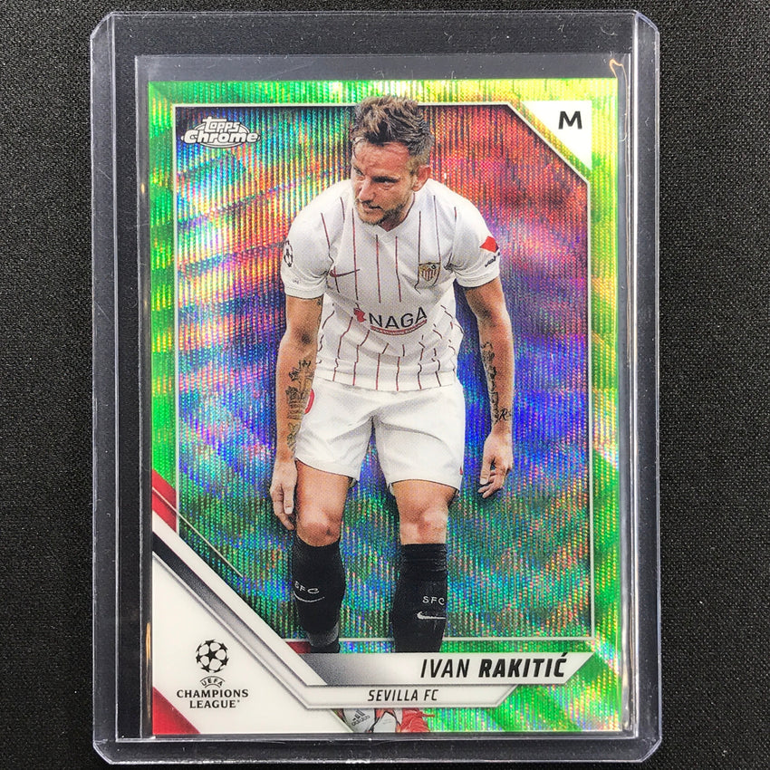 2021-22 Topps Chrome Uefa Ucl Ivan Rakitic Neon Green Wave 12/99