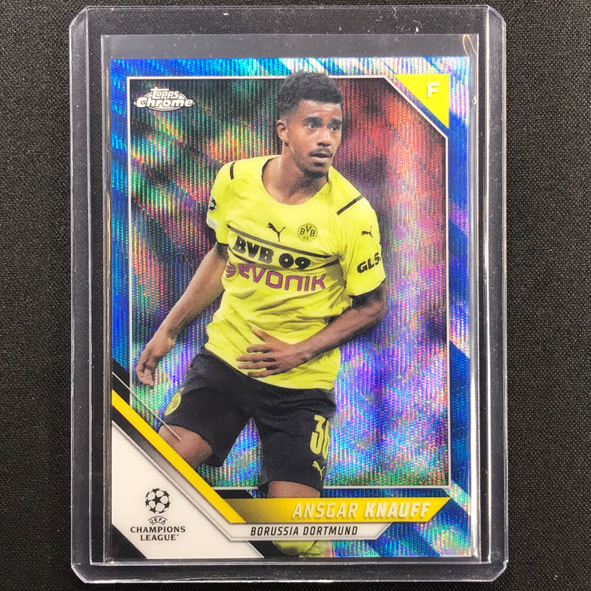 2021-22 Topps Chrome Uefa Ucl Ansgar Knauff Blue Wave 31/75