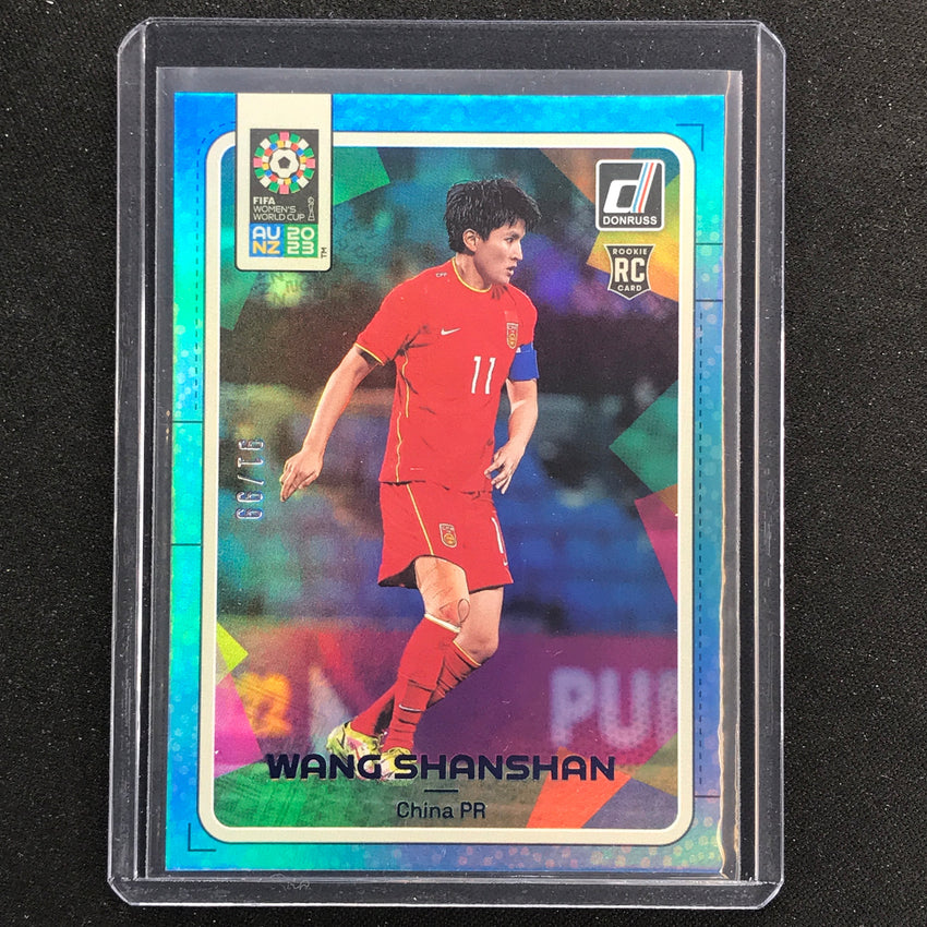 2023 Donruss Fifa Womens World Cup Wang Shanshan Rookie Blue 91/99 No 26