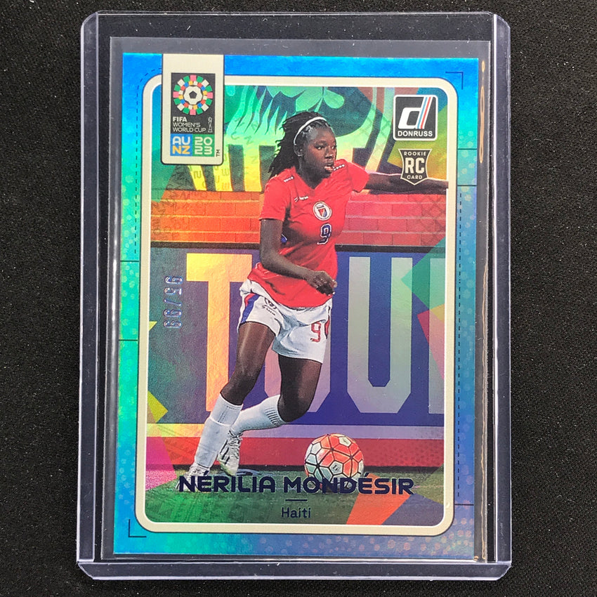 2023 Donruss Fifa Womens World Cup Nerilia Mondesir Rookie Blue 95/99 No 78