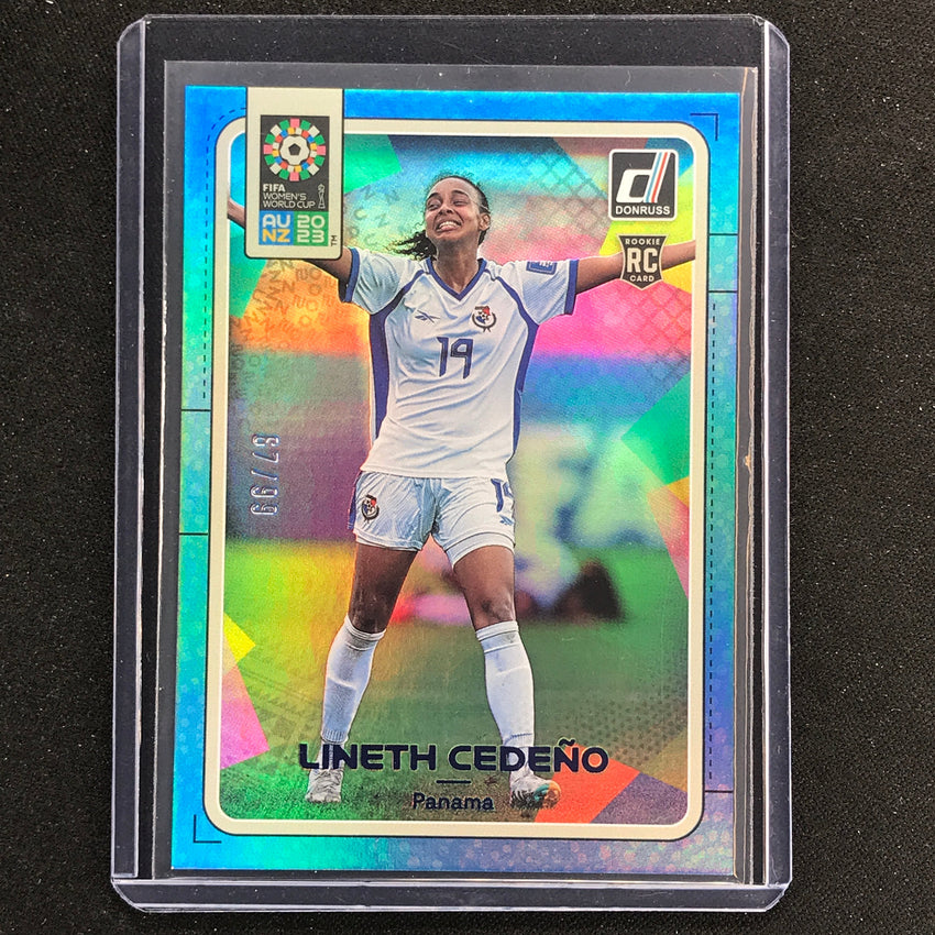 2023 Donruss Fifa Womens World Cup Lineth Cedeno Rookie Blue 67/99 No 135