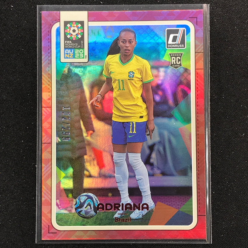 2023 Donruss Fifa Womens World Cup Adriana Rookie Red 102/299 No 13