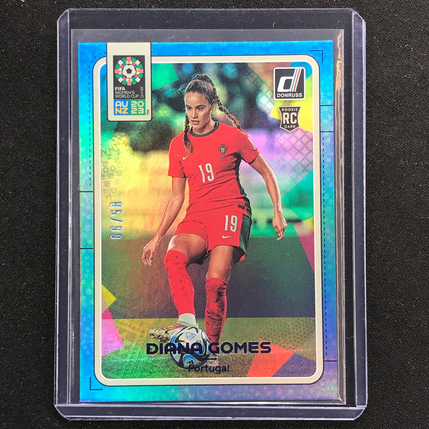 2023 Donruss Fifa Womens World Cup Diana Gomes Rookie Blue 85/99 No 148
